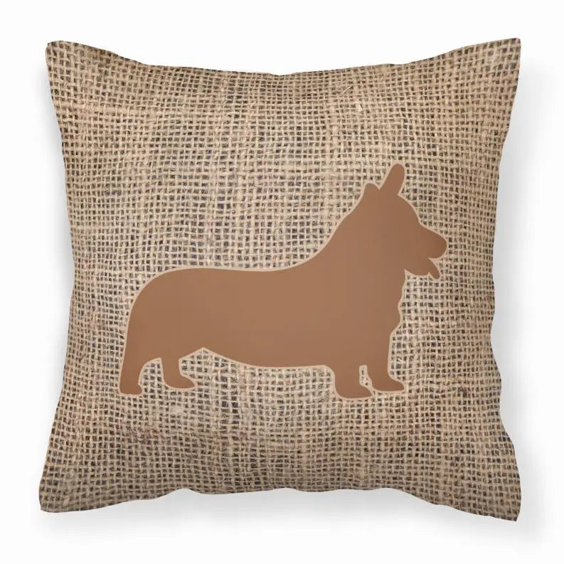 Dog Breed Burlap Fabric Decorative Pillow BearwoodEssentials-Elevated Pet Feeders