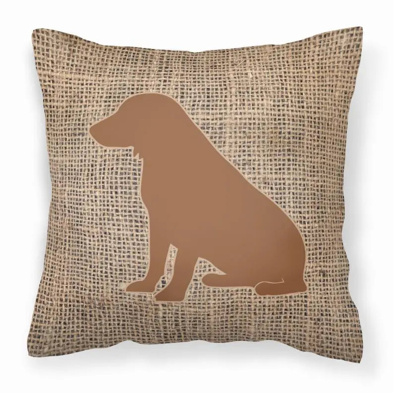 Dog Breed Burlap Fabric Decorative Pillow BearwoodEssentials-Elevated Pet Feeders