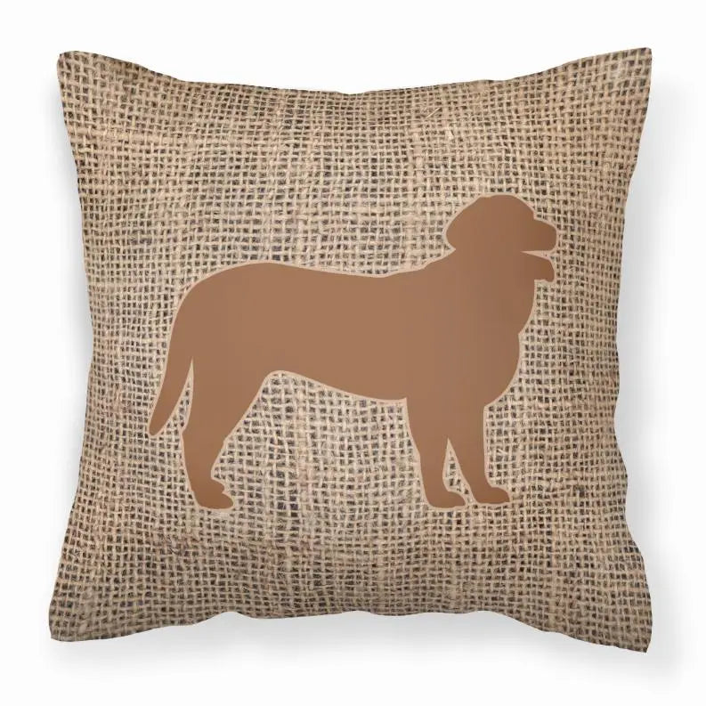 Dog Breed Burlap Fabric Decorative Pillow BearwoodEssentials-Elevated Pet Feeders