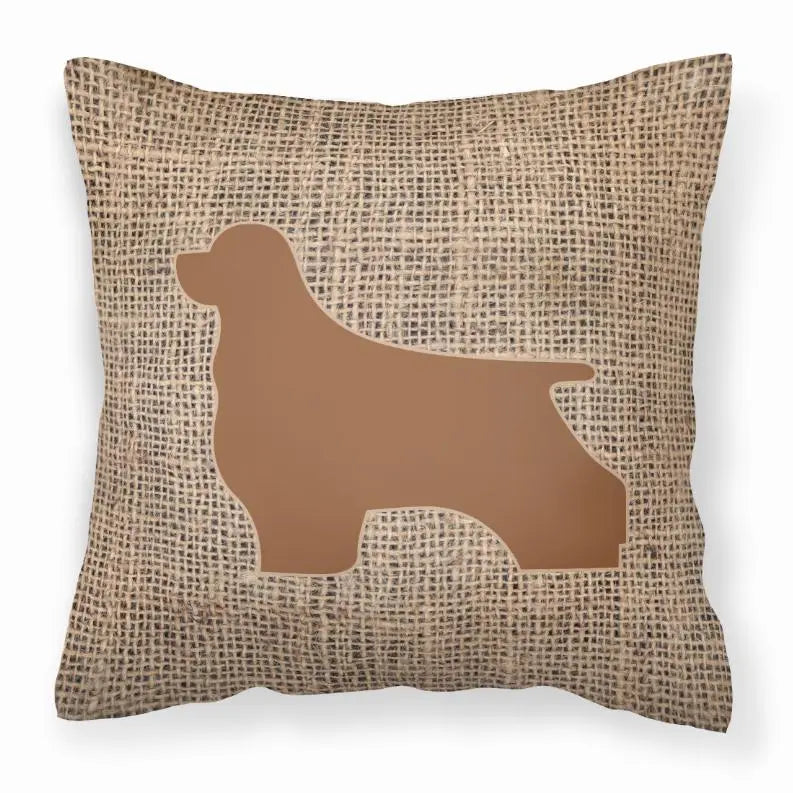 Dog Breed Burlap Fabric Decorative Pillow BearwoodEssentials-Elevated Pet Feeders