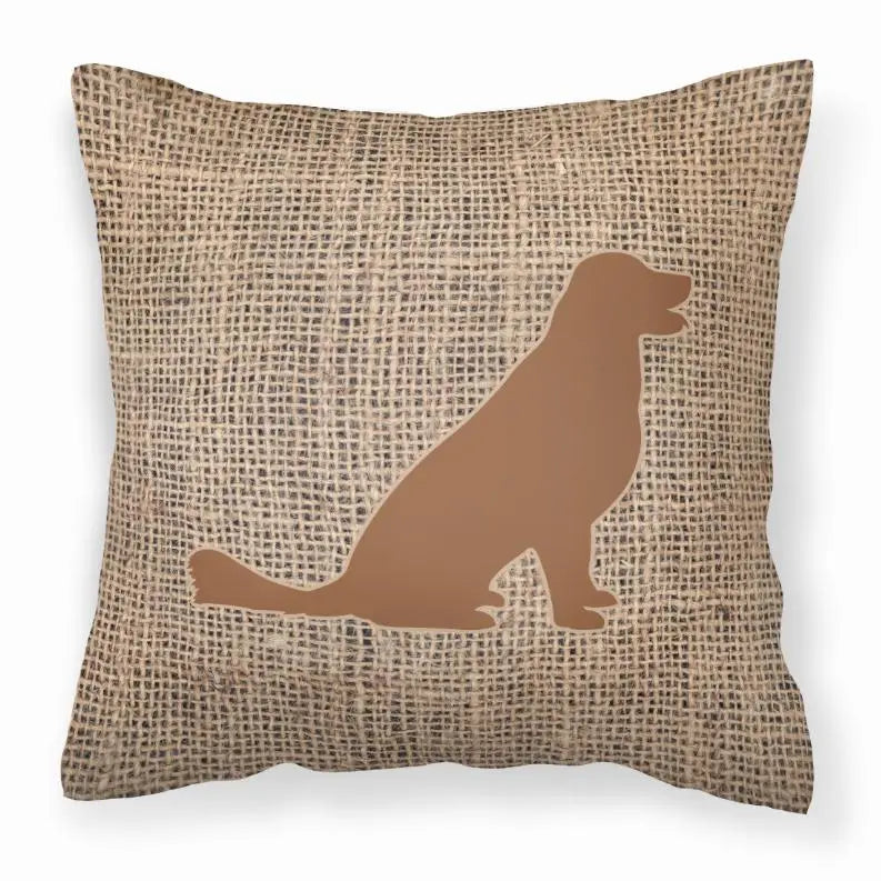 Dog Breed Burlap Fabric Decorative Pillow BearwoodEssentials-Elevated Pet Feeders