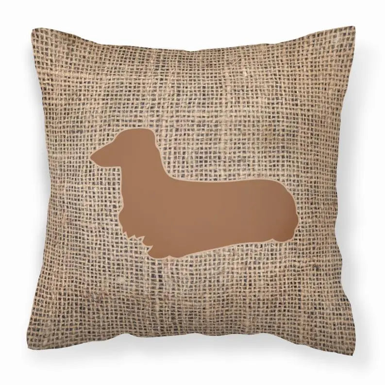 Dog Breed Burlap Fabric Decorative Pillow BearwoodEssentials-Elevated Pet Feeders