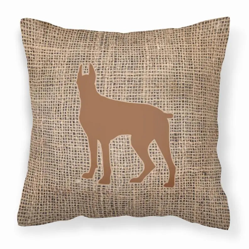 Dog Breed Burlap Fabric Decorative Pillow BearwoodEssentials-Elevated Pet Feeders