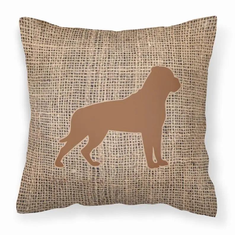 Dog Breed Burlap Fabric Decorative Pillow BearwoodEssentials-Elevated Pet Feeders