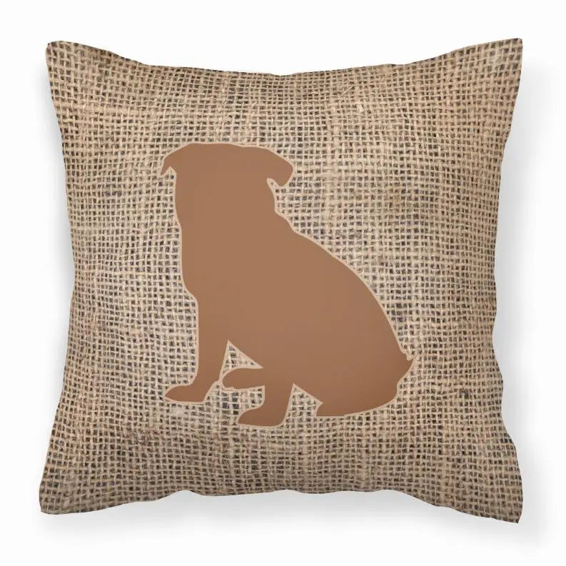 Dog Breed Burlap Fabric Decorative Pillow BearwoodEssentials-Elevated Pet Feeders