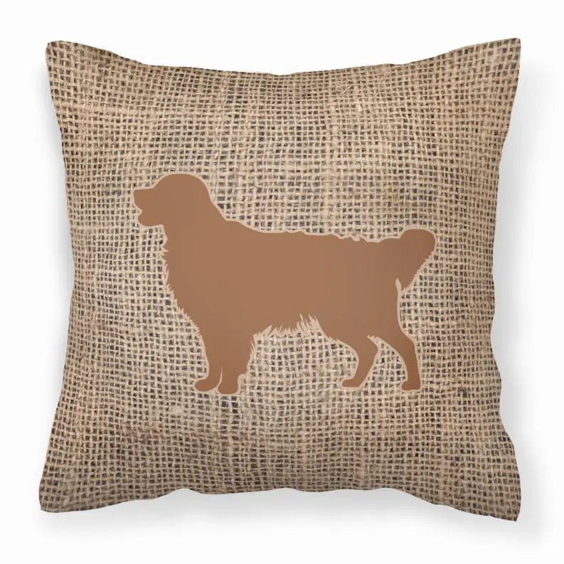 Dog Breed Burlap Fabric Decorative Pillow BearwoodEssentials-Elevated Pet Feeders