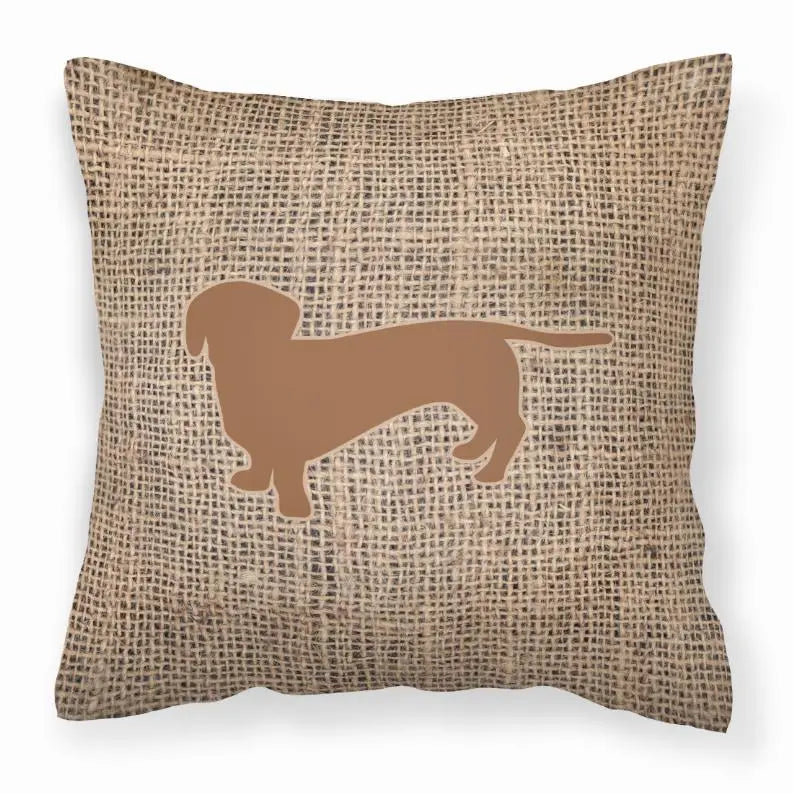 Dog Breed Burlap Fabric Decorative Pillow BearwoodEssentials-Elevated Pet Feeders