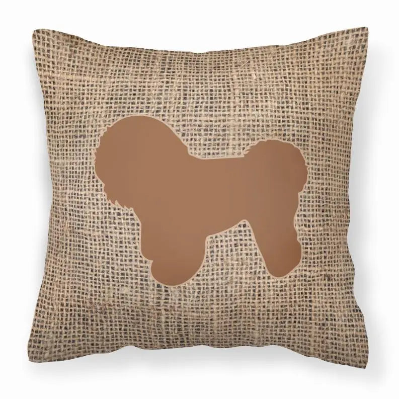 Dog Breed Burlap Fabric Decorative Pillow BearwoodEssentials-Elevated Pet Feeders