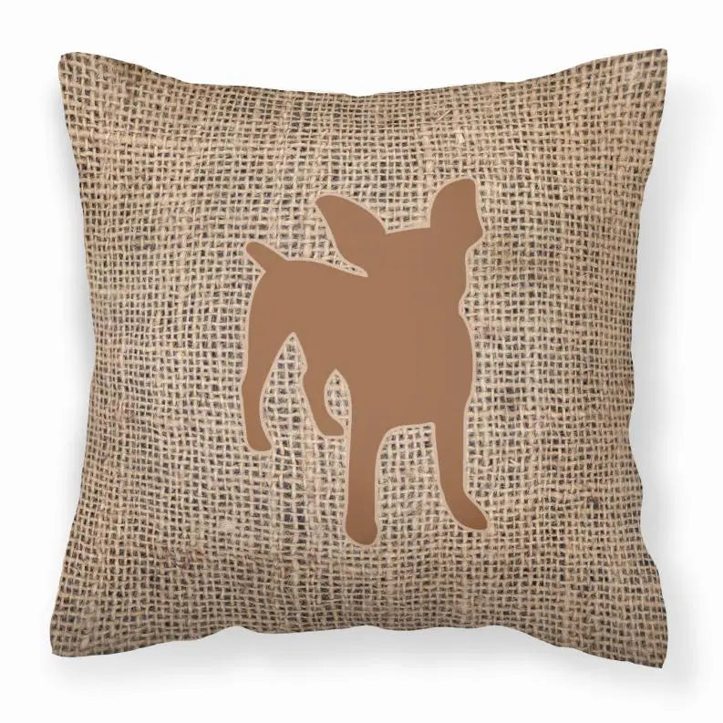 Dog Breed Burlap Fabric Decorative Pillow BearwoodEssentials-Elevated Pet Feeders