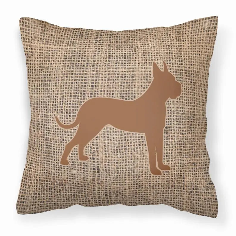 Dog Breed Burlap Fabric Decorative Pillow BearwoodEssentials-Elevated Pet Feeders