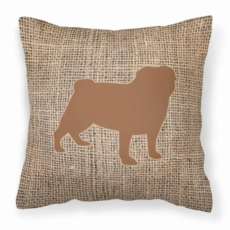 Dog Breed Burlap Fabric Decorative Pillow BearwoodEssentials-Elevated Pet Feeders