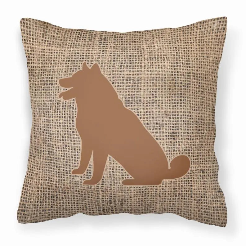 Dog Breed Burlap Fabric Decorative Pillow BearwoodEssentials-Elevated Pet Feeders