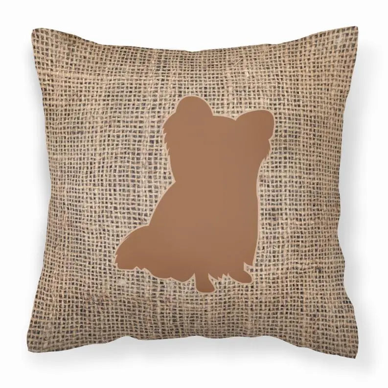 Dog Breed Burlap Fabric Decorative Pillow BearwoodEssentials-Elevated Pet Feeders