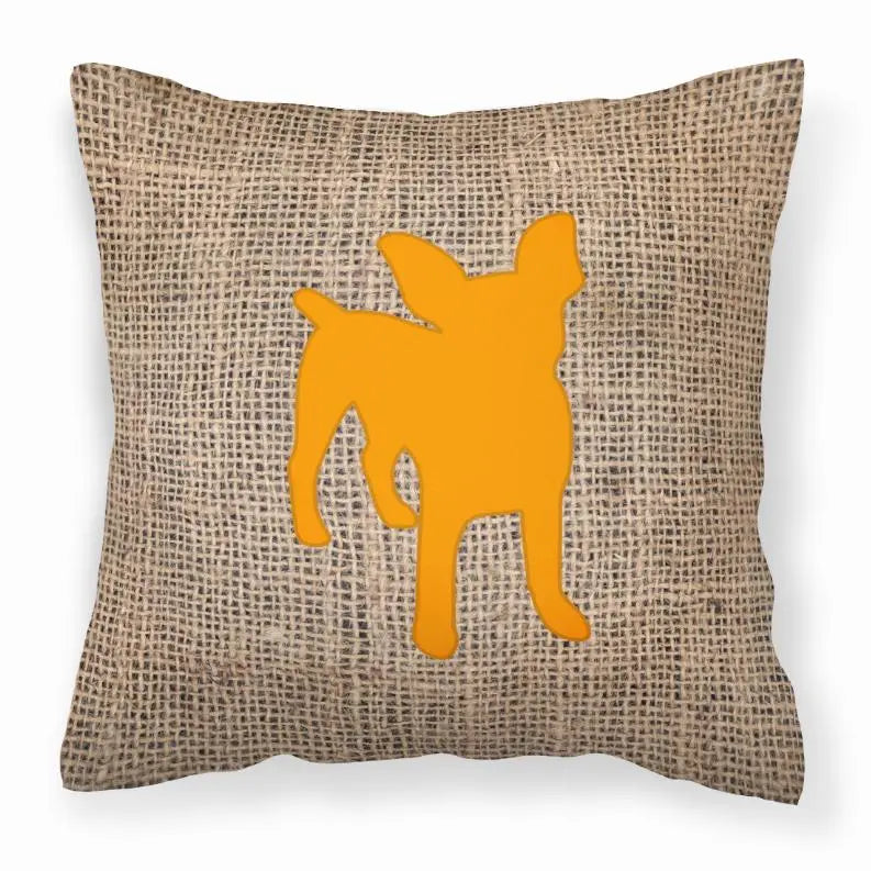 Dog Breed Burlap Fabric Decorative Pillow BearwoodEssentials-Elevated Pet Feeders