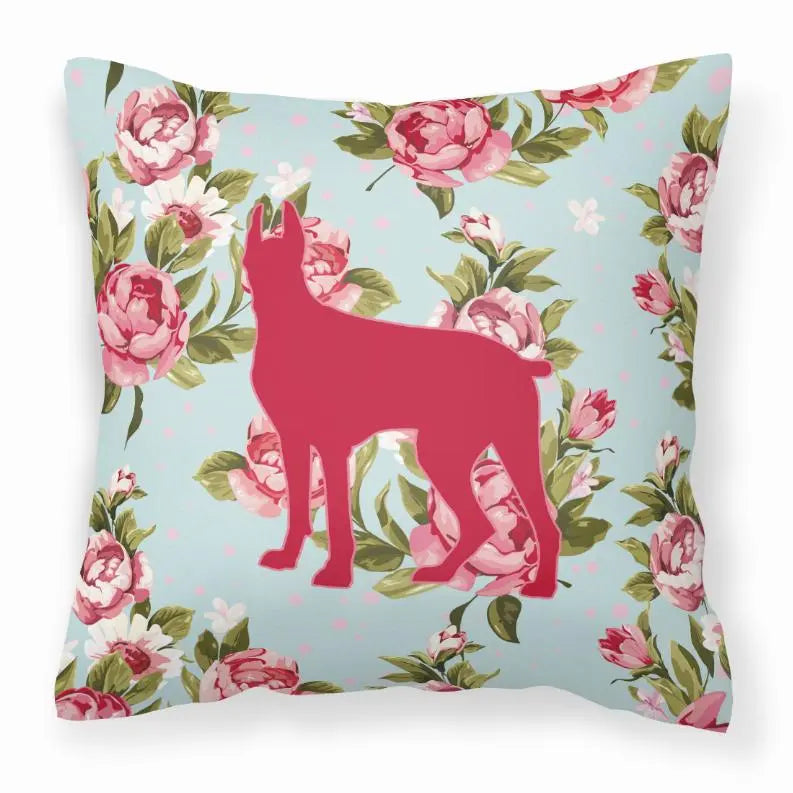 Dog Breed Shabby Chic Fabric Decorative Pillow BearwoodEssentials-Elevated Pet Feeders