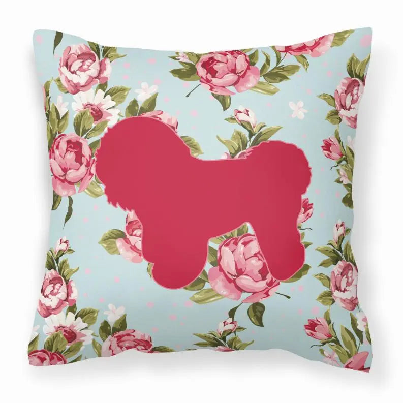 Dog Breed Shabby Chic Fabric Decorative Pillow BearwoodEssentials-Elevated Pet Feeders