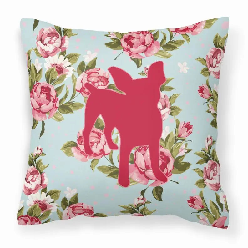 Dog Breed Shabby Chic Fabric Decorative Pillow BearwoodEssentials-Elevated Pet Feeders