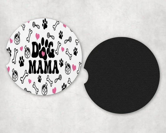 Dog Mama Neoprene Car Coaster Set BearwoodEssentials-Elevated Pet Feeders