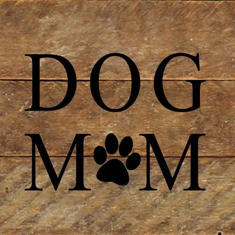 Dog mom (dog print in place of "O")... Wall Sign BearwoodEssentials-Elevated Pet Feeders