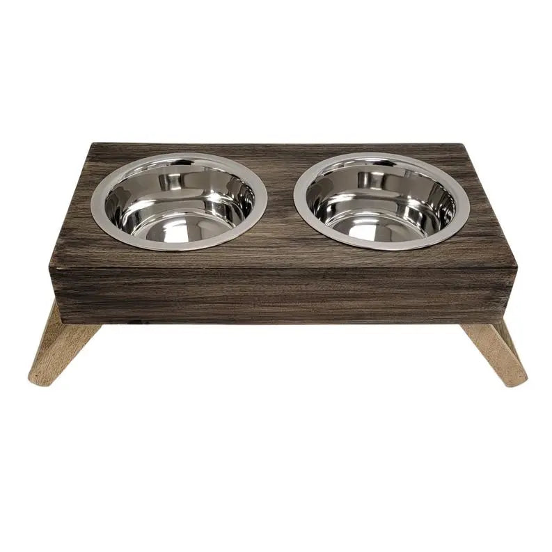 Eco-Friendly Elevated Dog Wood Feeder BearwoodEssentials-Elevated Pet Feeders