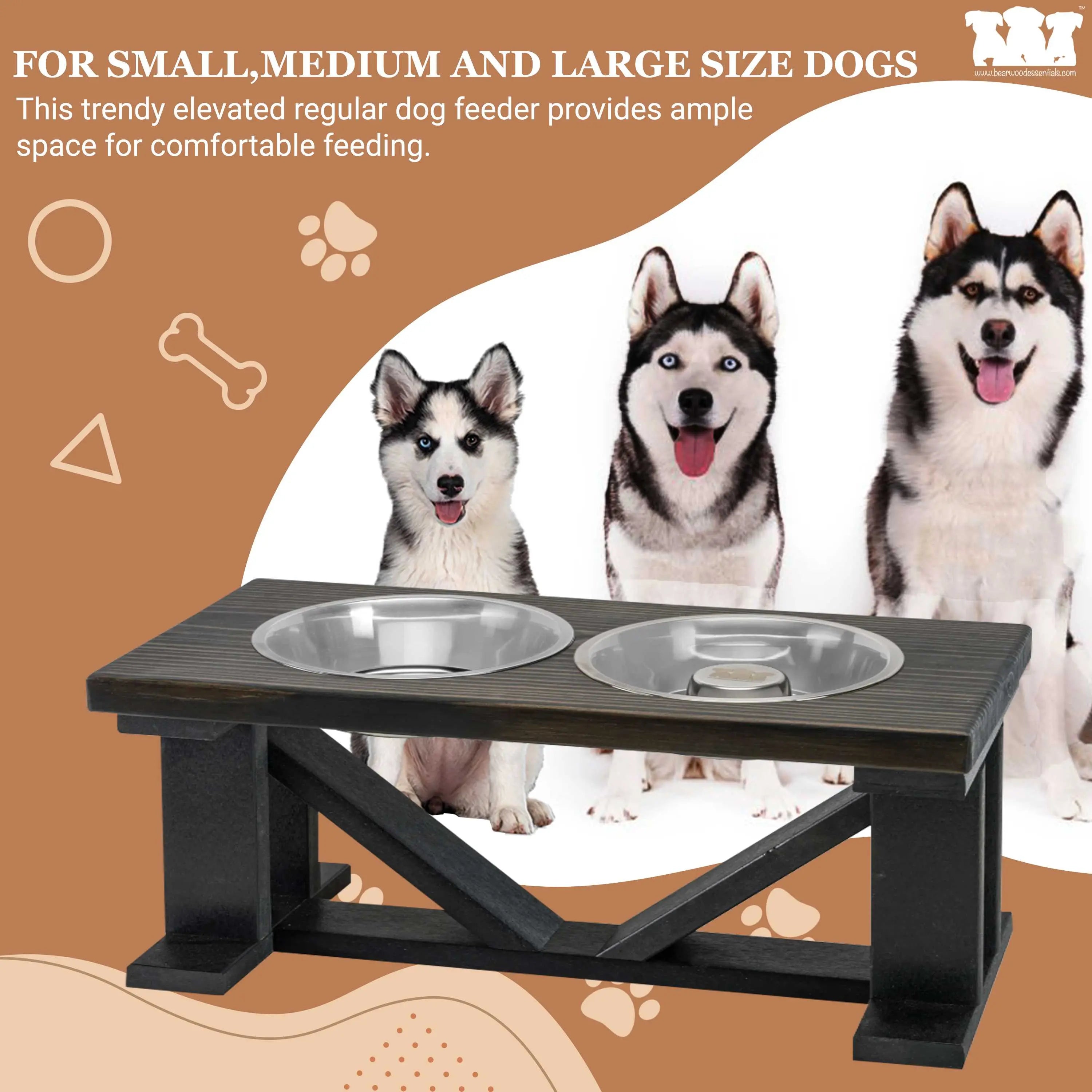 Raised Dog feeder for outlet medium sized pets - Farmhouse style - Rustic Bowl Stand - Raised Dog Bowl - Elevated Dog Bowl - Elevated Dog Feeder