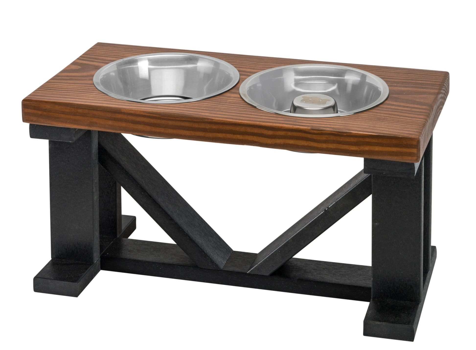 Dog Bowls Elevated Wood Raised Dog Bowl Stand With Double Bowls Raised  Feeder
