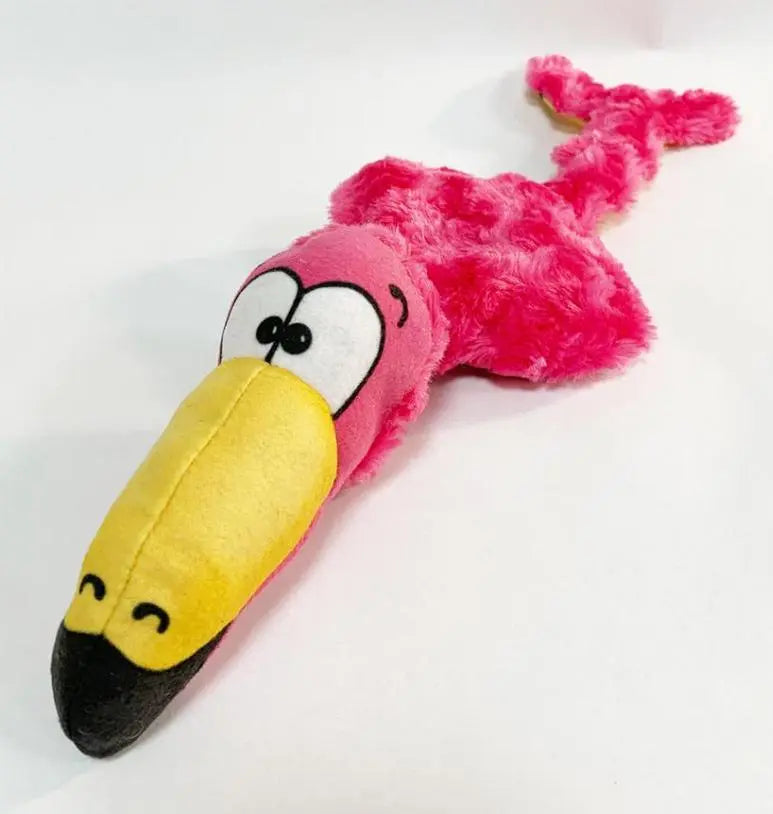 Flora Flamingo Dog Toy BearwoodEssentials-Elevated Pet Feeders