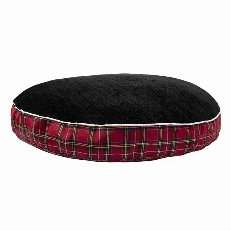 Halo EC Red Plaid Round Dog Bed BearwoodEssentials-Elevated Pet Feeders