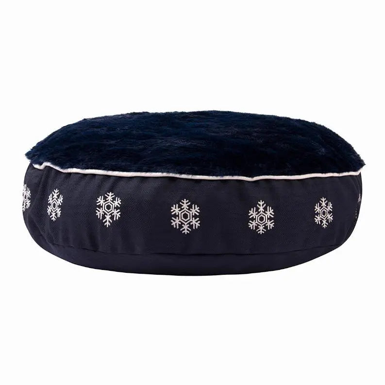 Halo Snowflake Round Dog Bed BearwoodEssentials-Elevated Pet Feeders