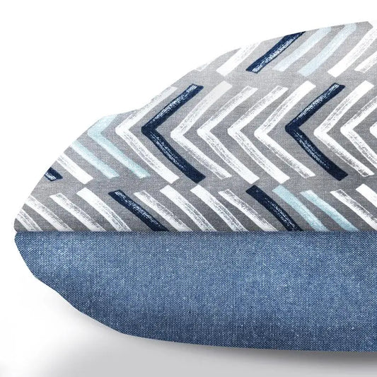 Herringbone Mudcloth Chevron Woven Dog Cushion BearwoodEssentials-Elevated Pet Feeders