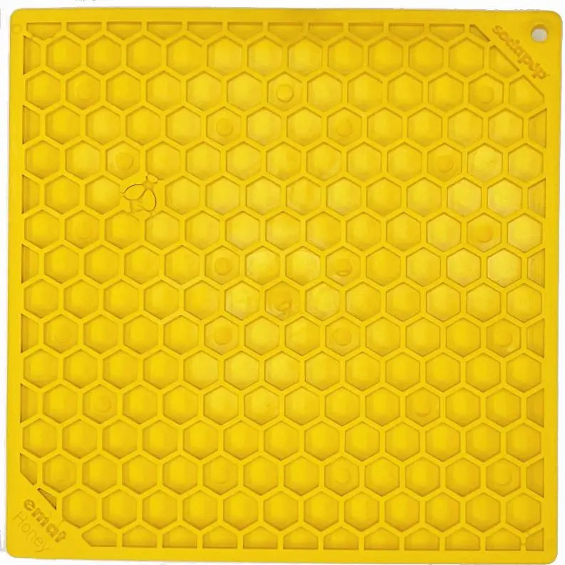 Honeycomb Design Emat Enrichment Lick Mat BearwoodEssentials-Elevated Pet Feeders