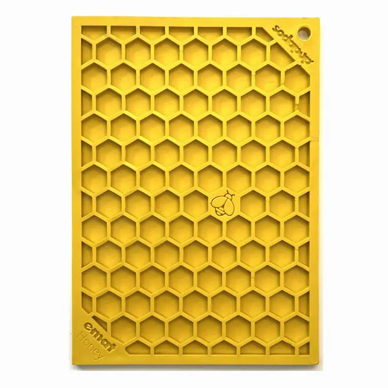 Honeycomb Design Emat Enrichment Lick Mat BearwoodEssentials-Elevated Pet Feeders