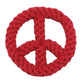 Jax & Bones Red Peace Sign Rope Dog Toy BearwoodEssentials-Elevated Pet Feeders