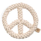 Jax & Bones White Peace Sign Rope Dog Toy BearwoodEssentials-Elevated Pet Feeders