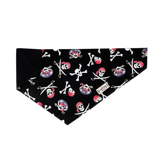 Jolly Roger Pirate Skull & Bones Over-the-collar Dog Bandana BearwoodEssentials-Elevated Pet Feeders