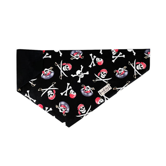Jolly Roger Pirate Skull & Bones Over-the-collar Dog Bandana Nauti-dog Handmade