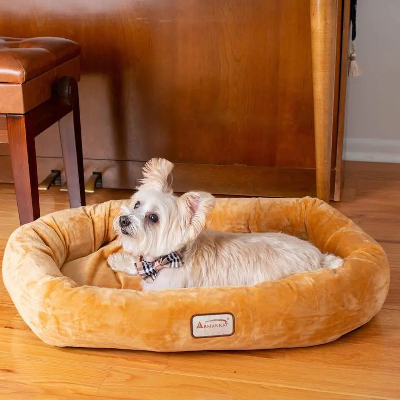 Armarkat Bolstered Pet Bed and Mat, ultra-soft Dog Bed S/M/L BearwoodEssentials-Elevated Pet Feeders