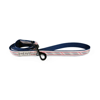 Liberty Patriotic American Woven Stripe Ribbon Dog Leash Nauti-dog Handmade