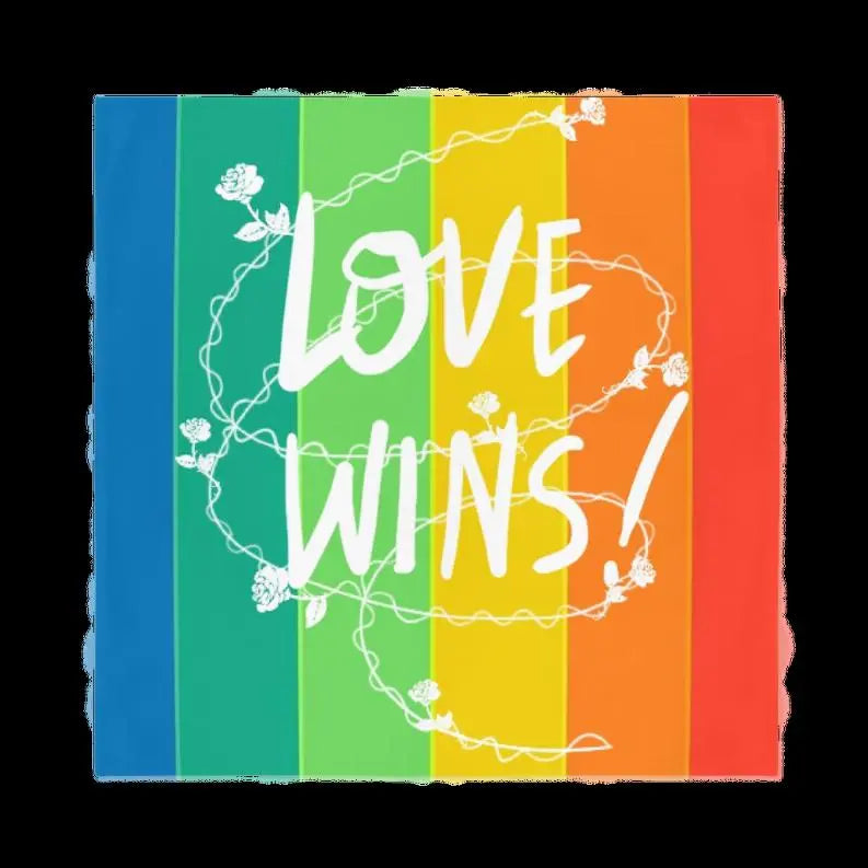 Love Wins Sublimation Bandana BearwoodEssentials-Elevated Pet Feeders