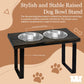 Metal dog bowl feeder. Handmade in two sizes to fit medium or large size dog. BearwoodEssentials-Elevated Pet Feeders