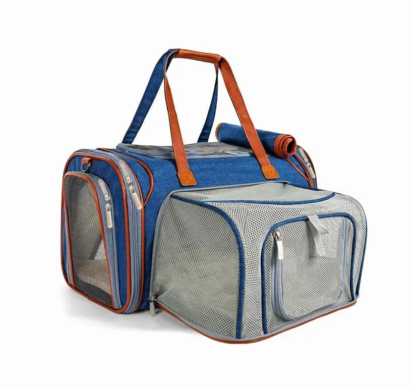 Mr. Peanut's Gold Series Standard Size Expandable Pet Carrier BearwoodEssentials-Elevated Pet Feeders