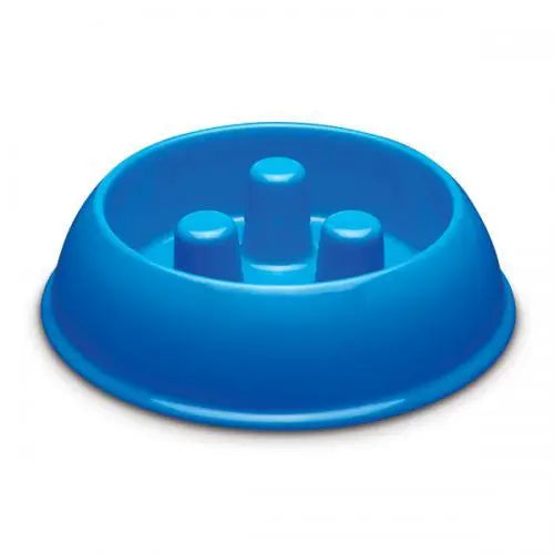 PS Plastic Slow Feeder Bowl 40oz Blue BearwoodEssentials-Elevated Pet Feeders