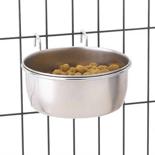 PS SS Hanging Bowl BearwoodEssentials-Elevated Pet Feeders