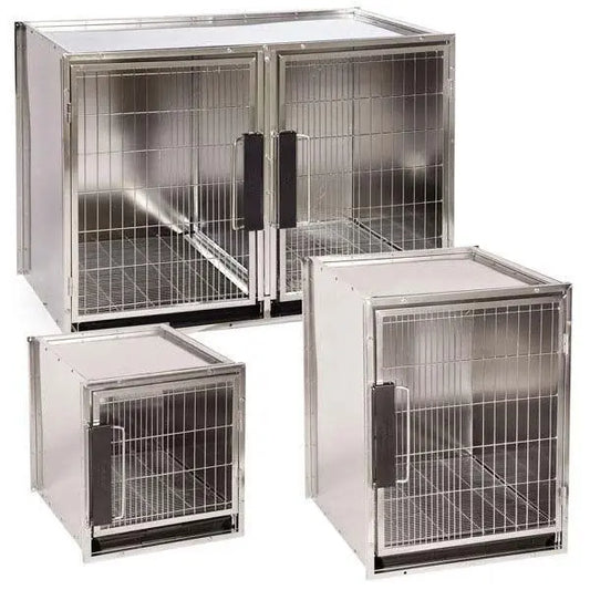 PS SS Modular Kennel Cage BearwoodEssentials-Elevated Pet Feeders