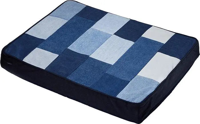 Patched Denim Dog Bed BearwoodEssentials-Elevated Pet Feeders