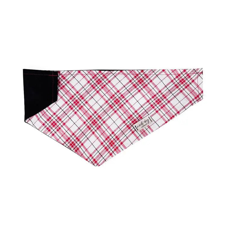 Scarlett Peppermint Woven Plaid Over-the-collar Dog Bandana BearwoodEssentials-Elevated Pet Feeders