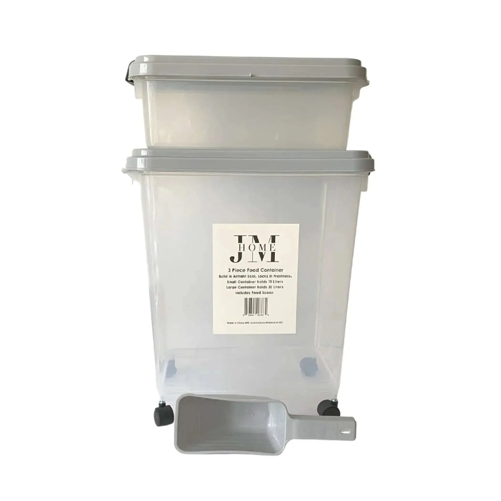 Stackable 3-Piece Plastic Dog Food Container/Organizer Set American Pet Supplies
