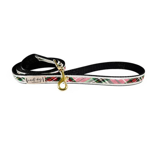 Sullivan Christmas Scottish Red & Green Tartan Plaid Ribbon Dog Leash Nauti-dog Handmade