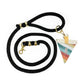 Sunset Retro-mod Stripe Premium Rope Dog Leash Nauti-dog Handmade
