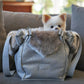 Susan Lanci Designs Platinum Glitzerati Double Nouveau Bow Luxury Carrier with Fur Trim Susan Lanci Designs
